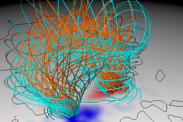 Flux rope simulation